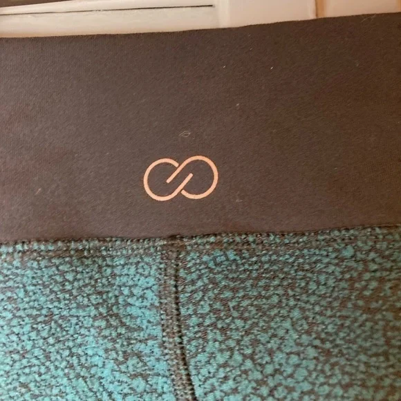 Calia By Carrie Underwood Green Jacquard High Rise Leggings Size Small - Picture 4 of 10